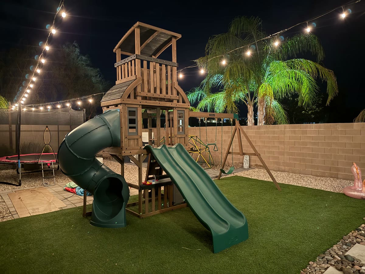 KidKraft Playset & Swing Set — after assembly