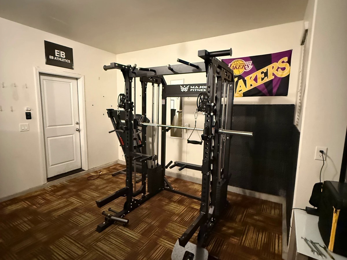 Major Fitness Smith Machine & Power Rack — after assembly